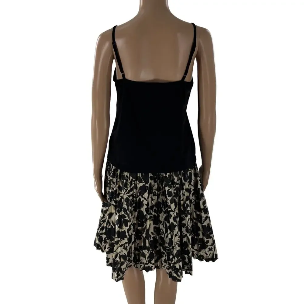 J. Crew Smocked Waist Floral Pleated Cotton Skirt